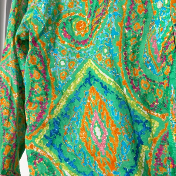 Lauren Ralph Lauren Vibrant Paisley Button-Up Shirt - Picture 5 of 7